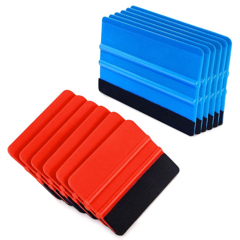Vankcp 12 Pcs Car Felt Edge Squeegee Kits - 4 Inch Vinyl Scraper Tool for Window Tint, Vinyl Wrap, Decal Sticker Installation, Wallpaper - Image 1